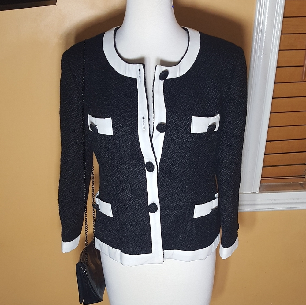 Black and white elegant jacket